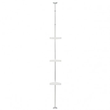 Ράφι ντους τριπλό με τηλεσκοπική ράβδο silver/white Sealskin Elementals 