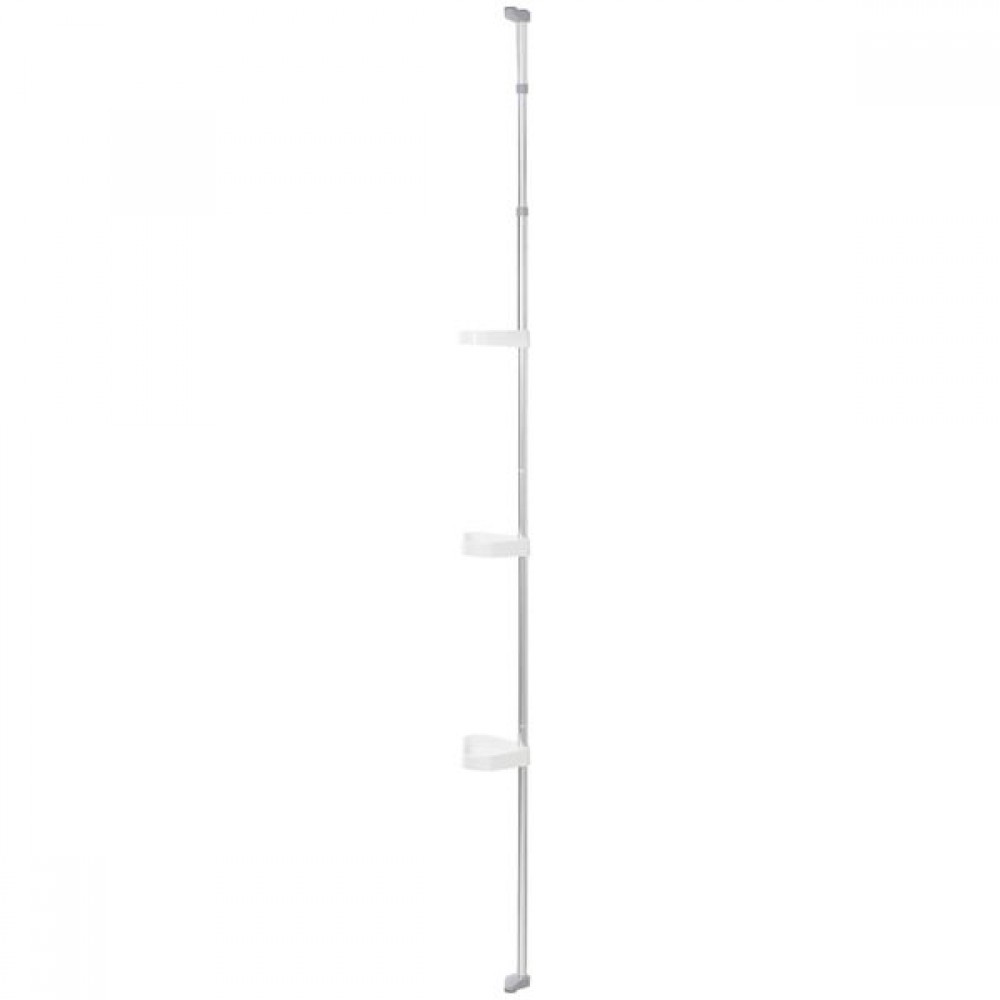 Ράφι ντους τριπλό με τηλεσκοπική ράβδο silver/white Sealskin Elementals 
