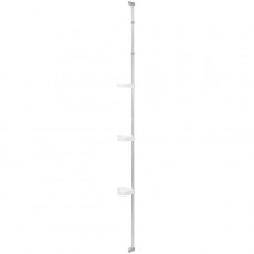 Ράφι ντους τριπλό με τηλεσκοπική ράβδο silver/white Sealskin Elementals 