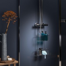 Κρεμαστό διπλό καλάθι για βρύση chrome Sealskin Elementals 