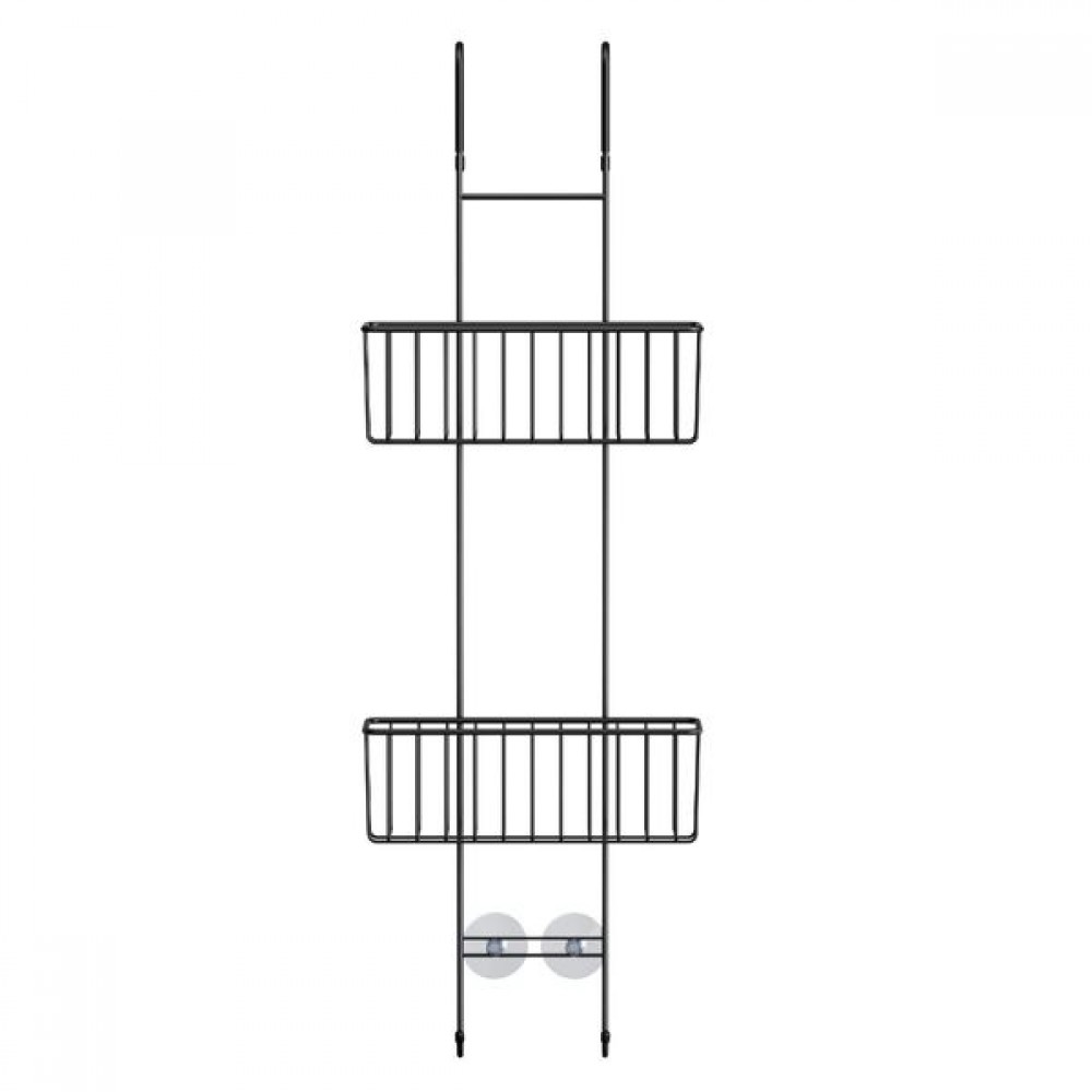 Κρεμαστό διπλό καλάθι για ντους black Sealskin Elementals 