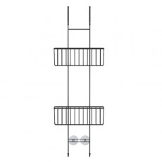 Κρεμαστό διπλό καλάθι για ντους black Sealskin Elementals 