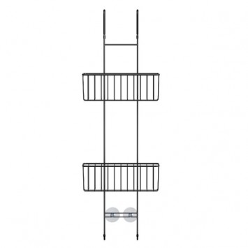 Κρεμαστό διπλό καλάθι για ντους black Sealskin Elementals 