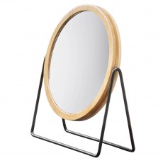 Circle bamboo/black καθρέπτης μακιγιάζ με μεγέθυνση 5x Sealskin