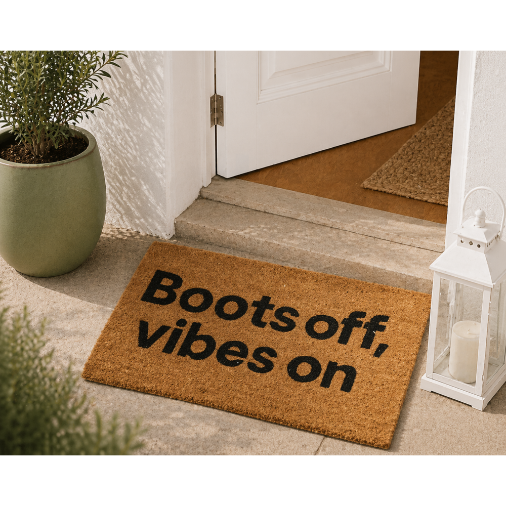 Πατάκι Εισόδου 39x59cm ''Boots off, vibes on'' MRShome
