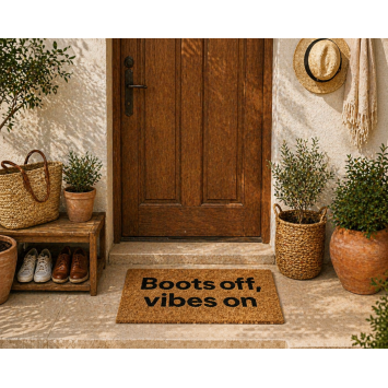 Πατάκι Εισόδου 39x59cm ''Boots off, vibes on'' MRShome