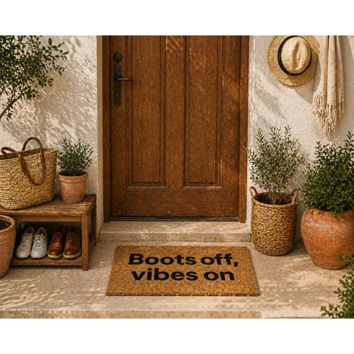 Πατάκι Εισόδου 39x59cm ''Boots off, vibes on'' MRShome