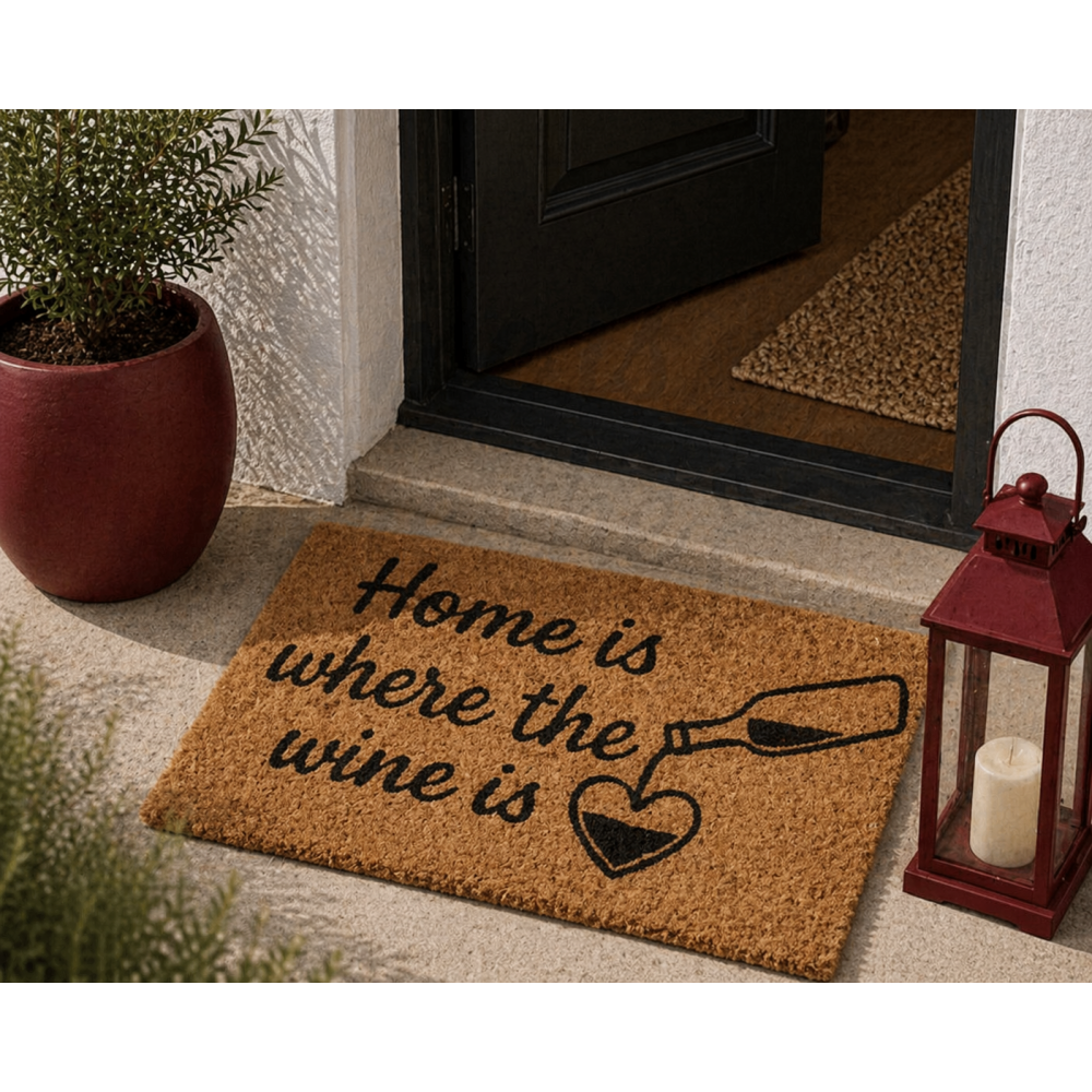 Πατάκι Εισόδου 39x59cm ''Home is where the wine is'' MRShome