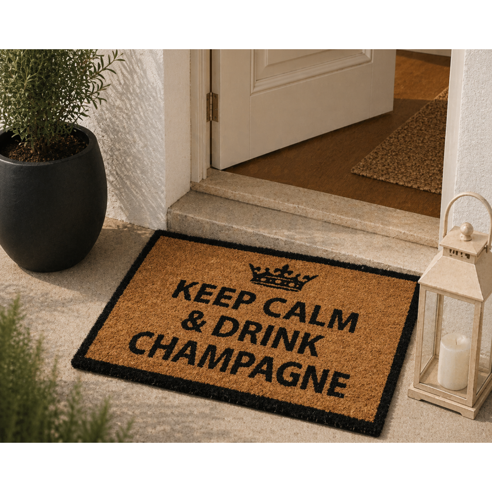 Πατάκι Εισόδου 39x59cm ''KEEP CALM & DRINK CHAMPAGNE'' MRShome