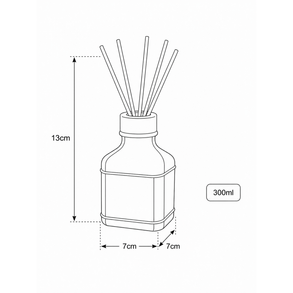 Σετ Dispenser & Αρωματικό Χώρου με Sticks Γυάλινο/Μπαμπού με βάση MRShome