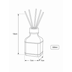 Σετ Dispenser & Αρωματικό Χώρου με Sticks Γυάλινο/Μπαμπού με βάση MRShome
