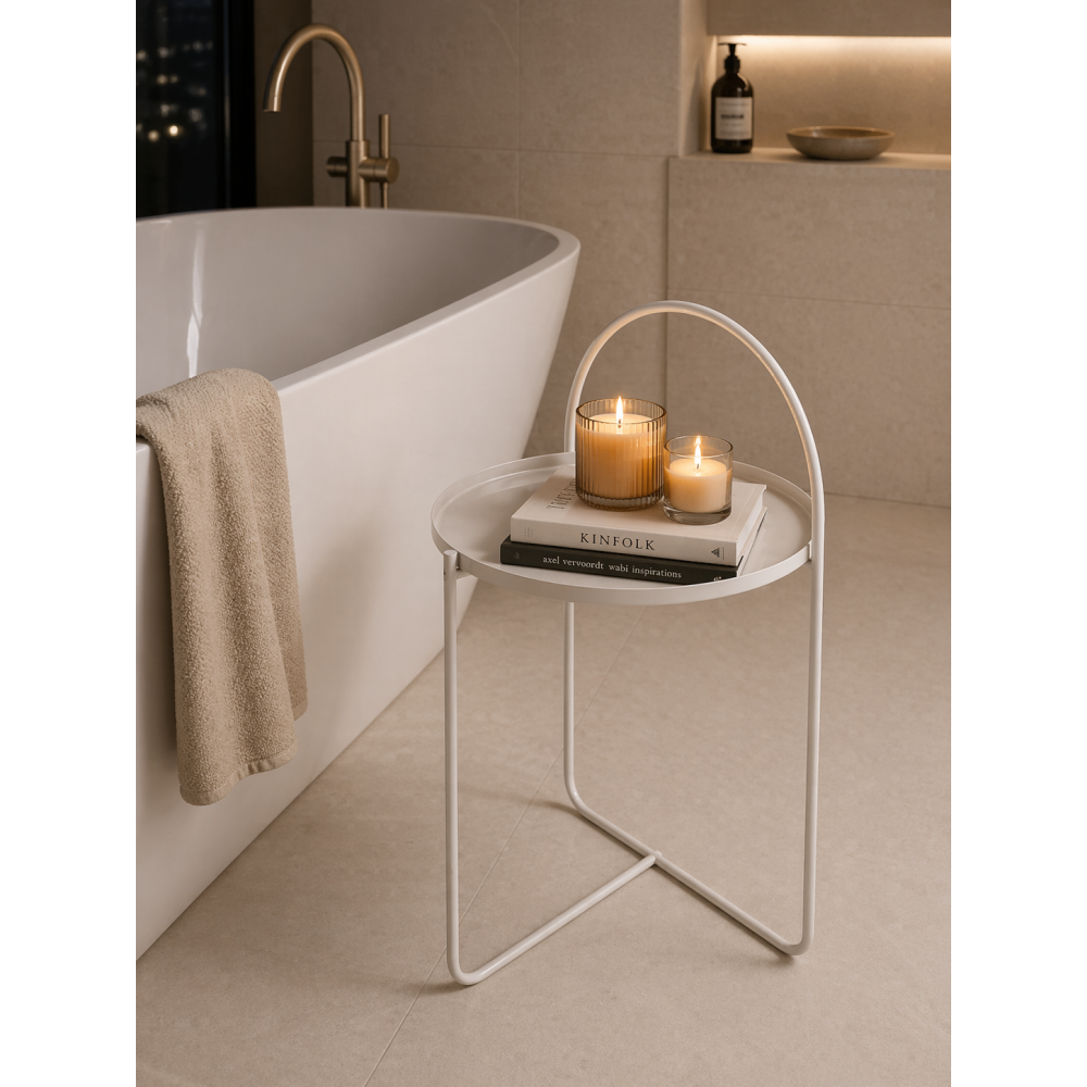 Side Table Μεταλλικό Φ40x65cm Sand MRShome