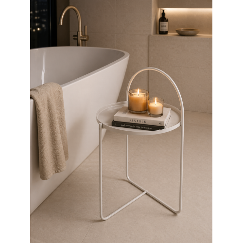 Side Table Μεταλλικό Φ40x65cm Sand MRShome
