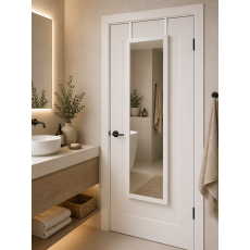 Κρεμαστός Καθρέπτης για Πόρτα από MDF 34x94cm White MRShome