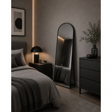 Επιδαπέδιος Καθρέπτης Αλουμινίου 150cm Black MRShome