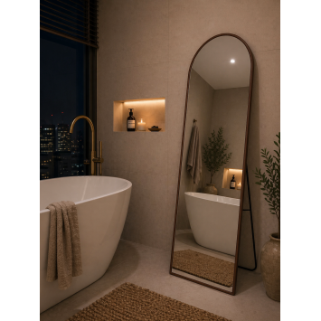 Επιδαπέδιος Καθρέπτης Αλουμινίου 150cm Woodlook MRShome