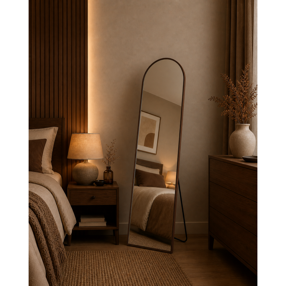 Επιδαπέδιος Καθρέπτης Αλουμινίου 150cm Woodlook MRShome