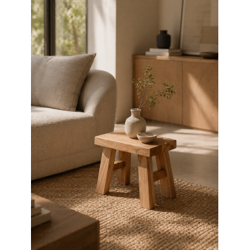 Διακοσμητικό Σκαμνάκι από Teakwood 21x12x16cm MRShome