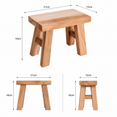 Διακοσμητικό Σκαμνάκι από Teakwood 21x12x16cm MRShome