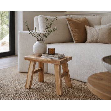 Διακοσμητικό Σκαμνάκι από Teakwood 31x19x25cm MRShome