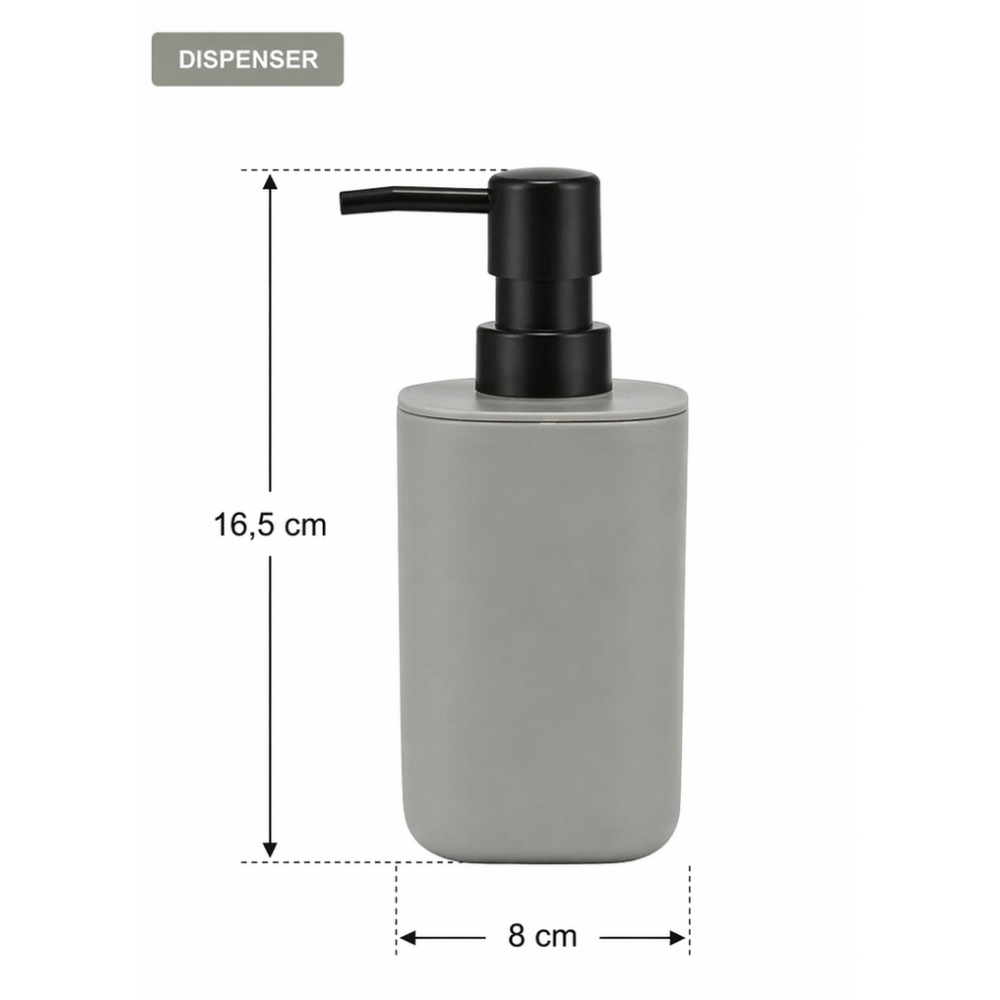 Σετ Μπάνιου από PP 3 Τεμαχίων Grey MRShome