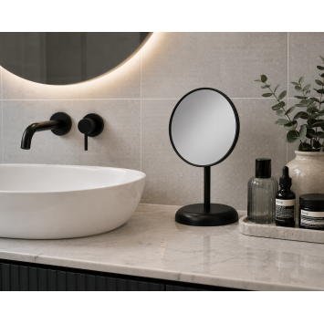 Καθρέπτης Μακιγιάζ με Μεταλλική Βάση 19x7.5x25cm Black 7U MRShome