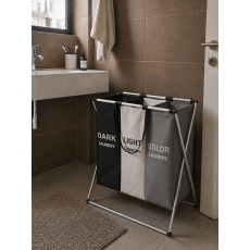 Καλάθι Απλύτων Polyester με Σκελετό Αλουμινίου 58x40cm MRShome