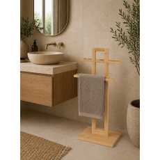Επιδαπέδια Κρεμάστρα 2 Θέσεων από Bamboo 37x25x85cm MRShome