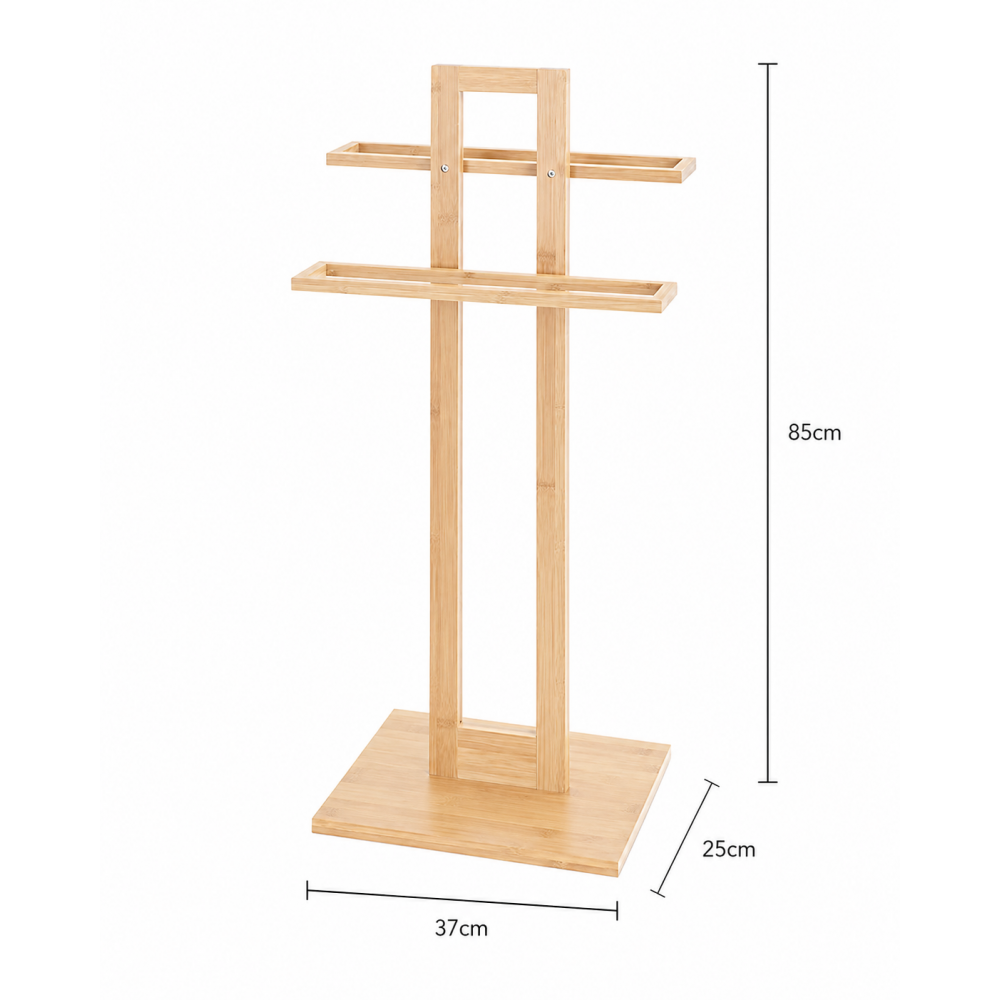 Επιδαπέδια Κρεμάστρα 2 Θέσεων από Bamboo 37x25x85cm MRShome
