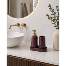 Σετ Μπάνιου Stoneware 3 Τεμαχίων Aubergine 7428U MRShome