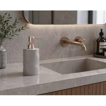 Δοχείο Κρεμοσάπουνου Stoneware 300ml 9x7.3x17.5cm Cool Grey 5U MRShome