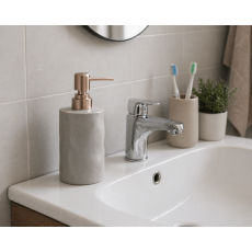 Δοχείο Κρεμοσάπουνου Stoneware 300ml 9x7.3x17.5cm Cool Grey 5U MRShome