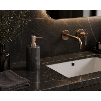 Δοχείο Κρεμοσάπουνου Stoneware 300ml 9x7.3x17.5cm Black 6U MRShome