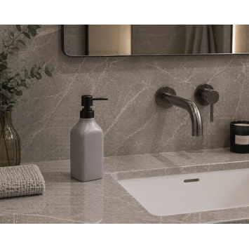 Δοχείο Κρεμοσάπουνου Stoneware 350ml 9x6x19.5cm Cool Grey 5U MRShome