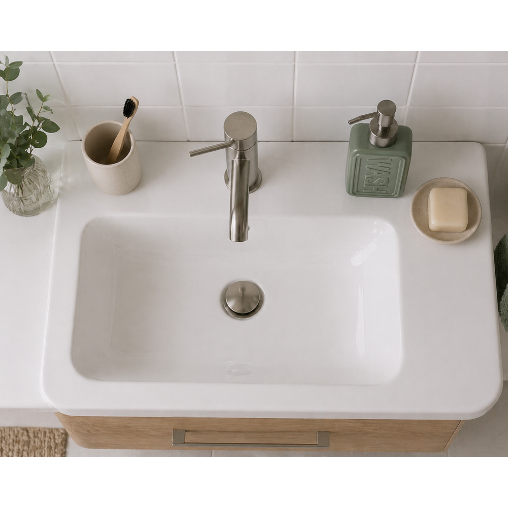 Δοχείο Κρεμοσάπουνου από Δολομίτη 300ml 8x5.5x18.2cm Green MRShome