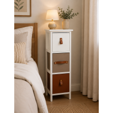 Συρταριέρα MDF με 3 Συρτάρια με Λαβή Multi 25x25x77cm MRShome