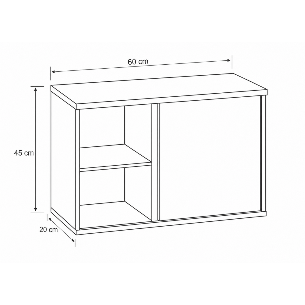 Έπιπλο Μπάνιου με Καθρέπτη 60x20x45cm Μπεζ/Λευκό MRShome