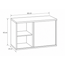 Έπιπλο Μπάνιου με Καθρέπτη 60x20x45cm Μπεζ/Λευκό MRShome