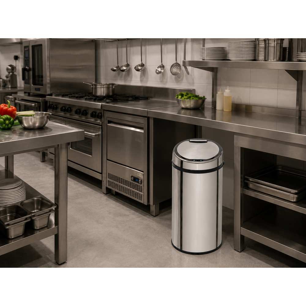 Αυτόματος Κάδος με Φωτοκύτταρο 58lt Inox Φ34.5x79.5cm MRShome
