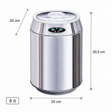 Αυτόματος Κάδος με Φωτοκύτταρο 6lt Chrome Φ24x29.5cm MRShome