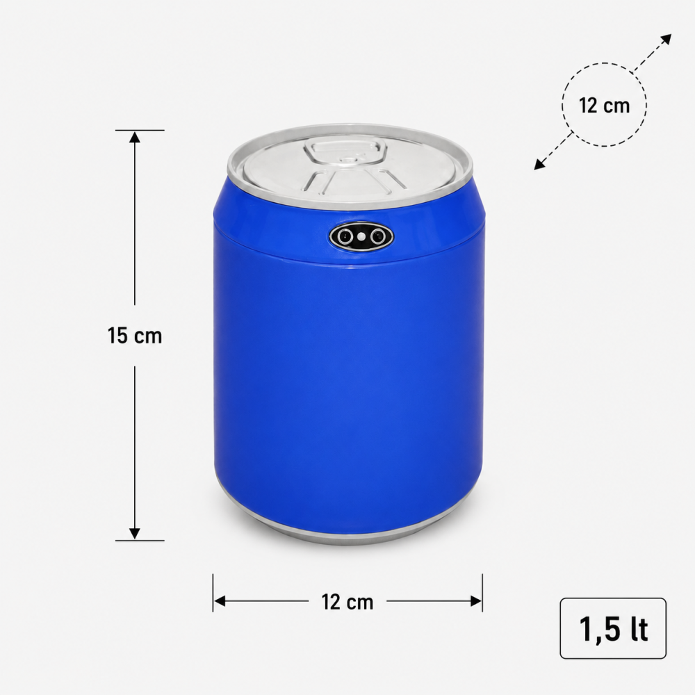 Αυτόματος Κάδος με Φωτοκύτταρο 1.5lt Μπλε Φ12x15cm MRShome