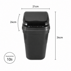 Αυτόματος Κάδος με Φωτοκύτταρο 10lt Black 21x24x34cm MRShome