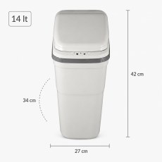 Αυτόματος Κάδος με Φωτοκύτταρο 14lt Γκρι 27x34x42cm MRShome