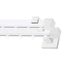 Σιδηρόδρομος Valencia 20x20mm Λευκός Διπλός 160cm MRShome