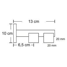 Σιδηρόδρομος Valencia 20x20mm Λευκός Διπλός 160cm MRShome