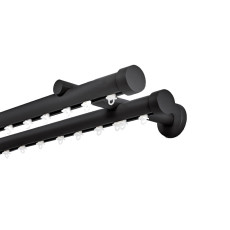 Σιδηρόδρομος Toledo Φ25mm Μαύρος Διπλός 200cm MRShome