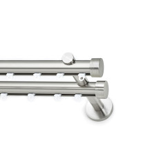 Σιδηρόδρομος Toledo Φ25mm Νίκελ Σατινέ Διπλός 160cm MRShome