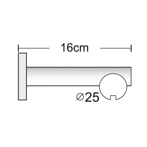Σιδηρόδρομος Toledo Φ25mm Λευκός Μονός 160cm MRShome