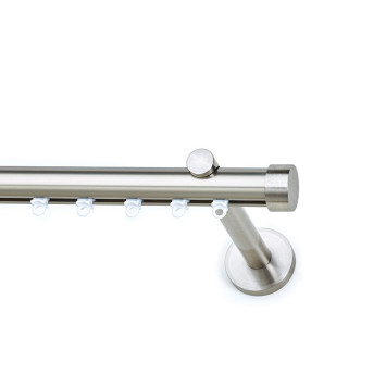 Σιδηρόδρομος Toledo Φ25mm Νίκελ Σατινέ Μονός 160cm MRShome