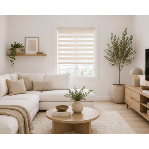 Double Ρόλερ Ρυθμιζόμενης Σκίασης 120x230cm Μπεζ MRShome